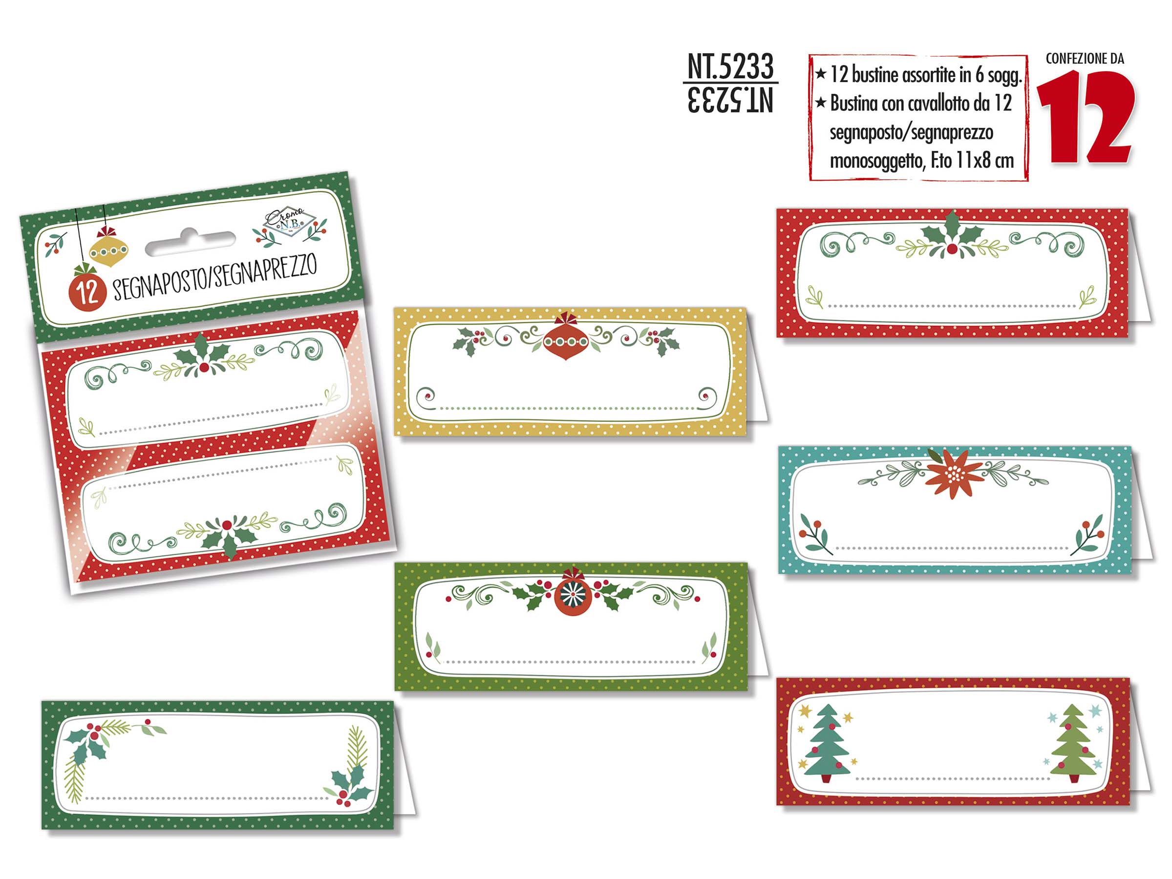 Cartoncini segnaposto/segnaprezzo Cartoncini segnaposto/segnaprezzo